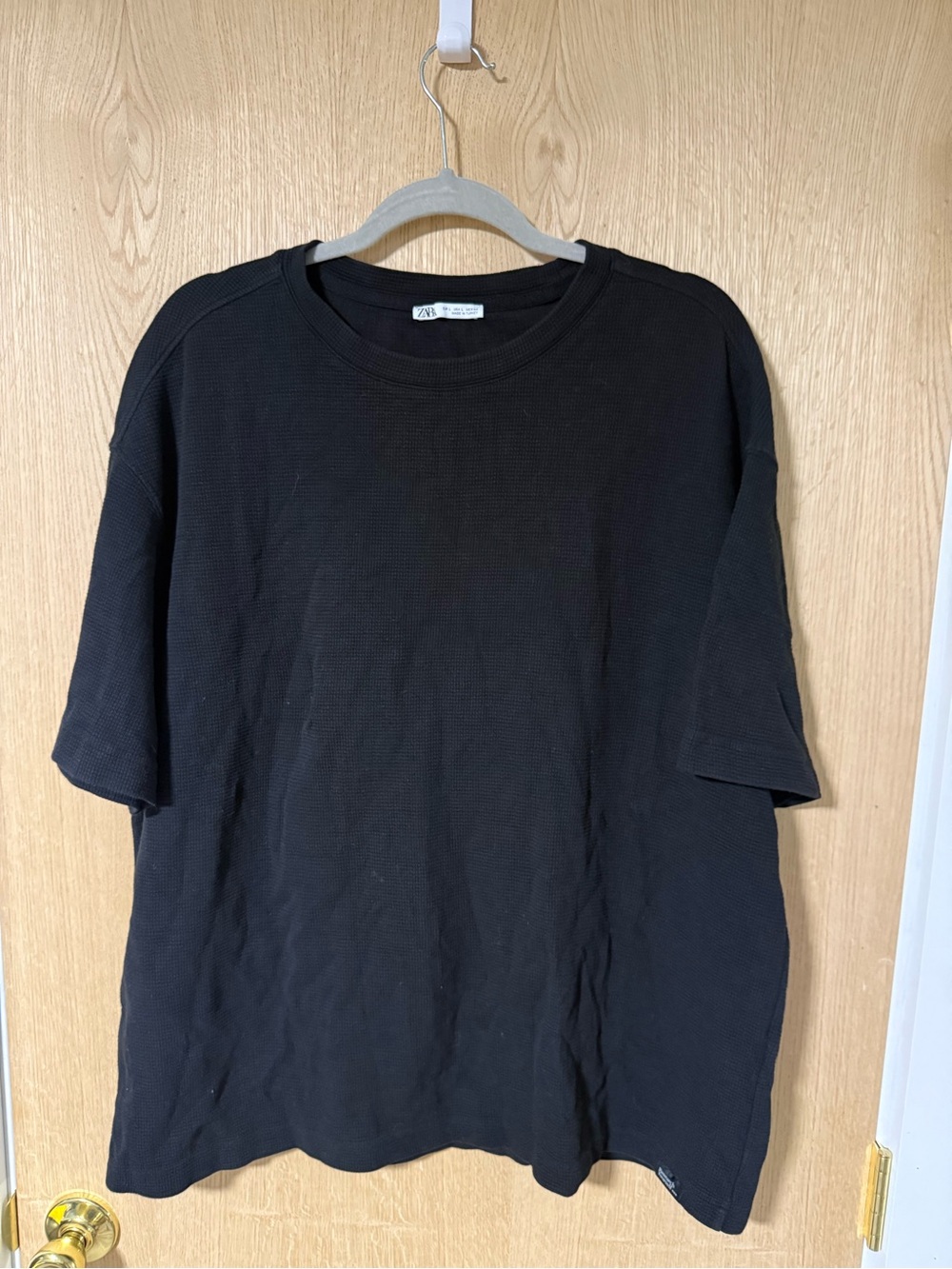 ZARA Black Men's Short-Sleeve Crew Tee